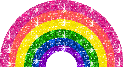 a glittery rainbow